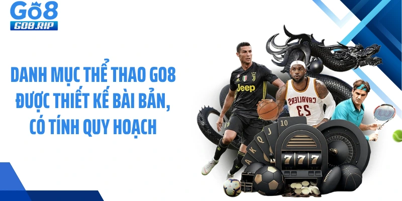 Danh mục thể thao GO8 được thiết kế bài bản, có tính quy hoạch